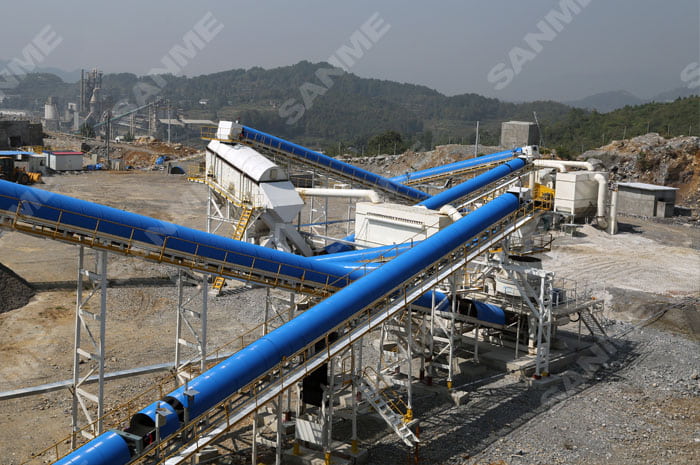 Belt conveyor domestic project site